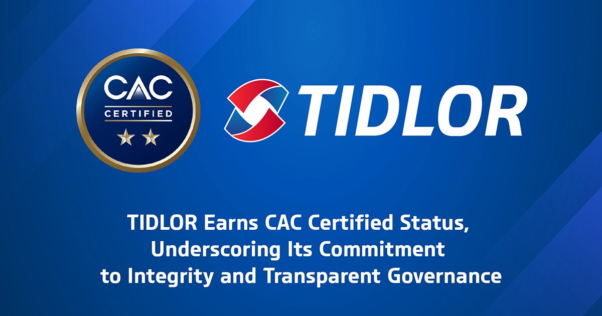 TIDLOR Earns CAC Certified Status, Underscoring Its Commitment to Integrity and Transparent Governance
